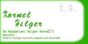 kornel hilger business card